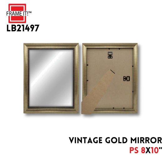 PS MIRROR 8X10" VINTAGE GOLD