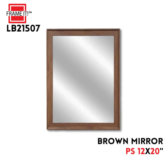 PS MIRROR 16X20" BROWN