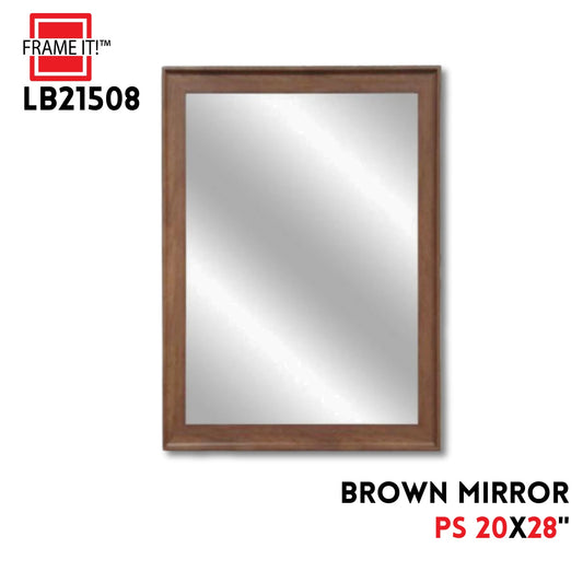 PS MIRROR 20X28" BROWN