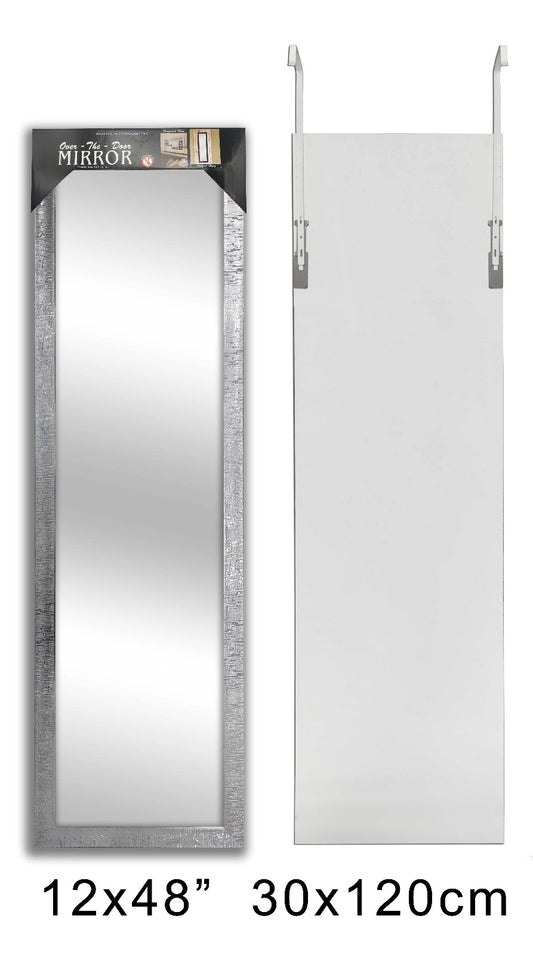 PS Over-the-door Mirror 12X48" Shiny Silver