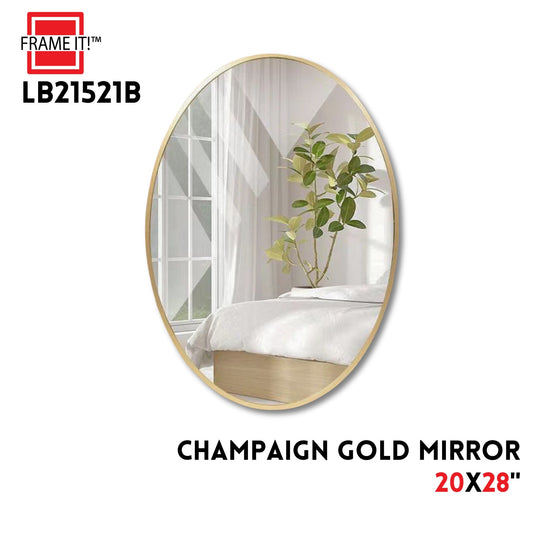 MIRROR 20X28" CHAMPAIGN GOLD
