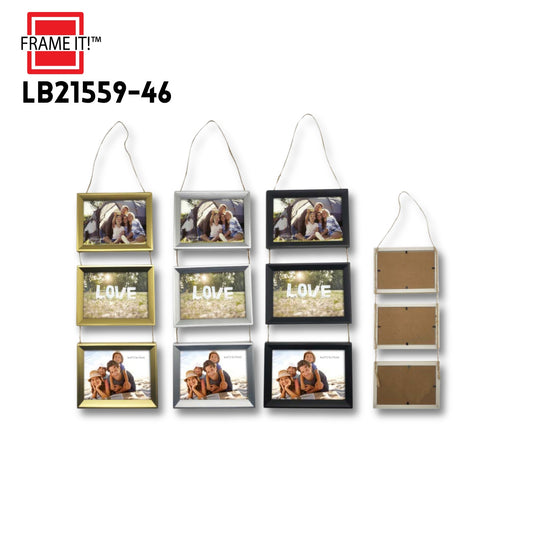 3PCS PS Hanging Photo Frame 4"x6"