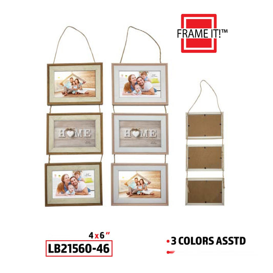 3PCS PS Hanging Photo Frame 4"x6"