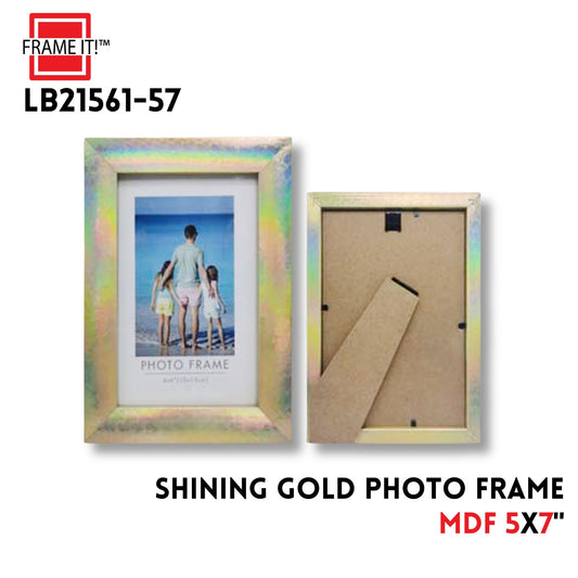 MDF Gold Shining Frame 5x7"