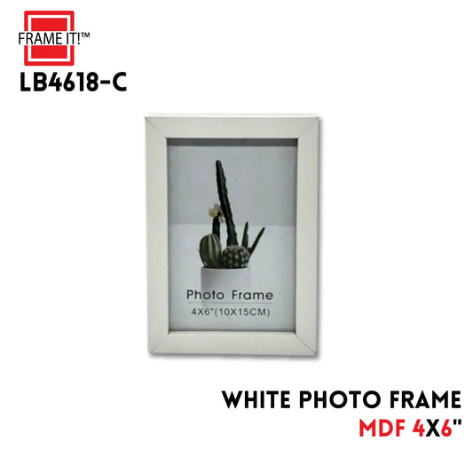 4x6 MDF Photo Frame White