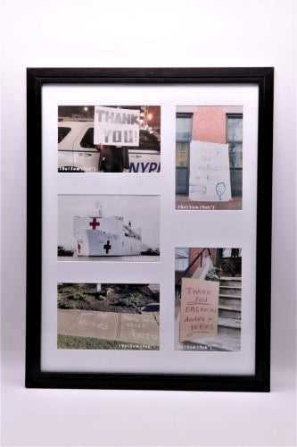 Collage Frame 5in1(4x6) Wood / Black MDF 11x15"