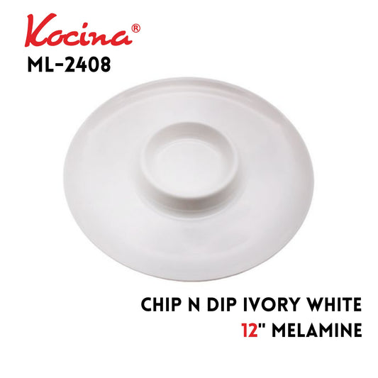 12" Chip N Dip Ivory White
