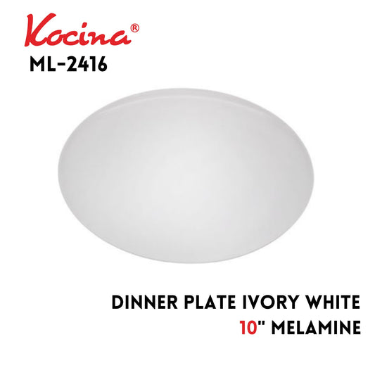 10" Dinner Plate Ivory White