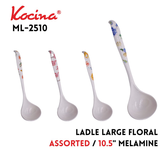 Ladle Large Floral, 4 Assorted Designs