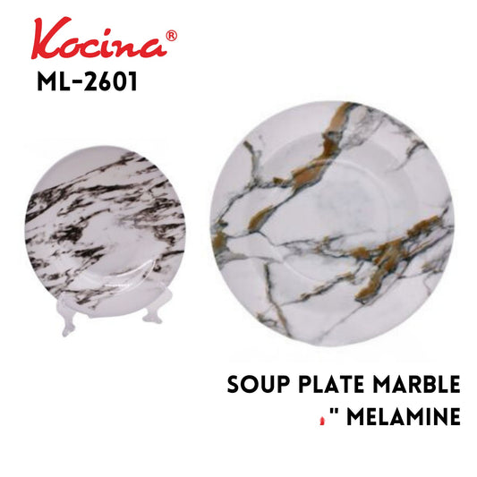 9" Soup Plate Marble, 2 Assorted Designs