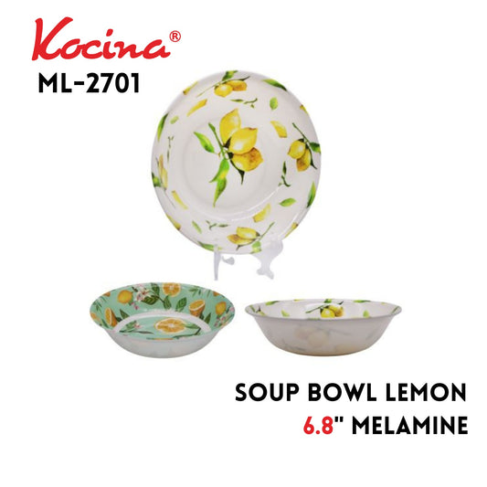 6.8" Soup Bowl Lemon, 2 Assorted Designs
