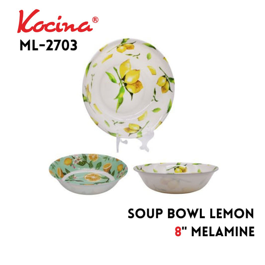 8" Soup Bowl Lemon, 2 Assorted Designs