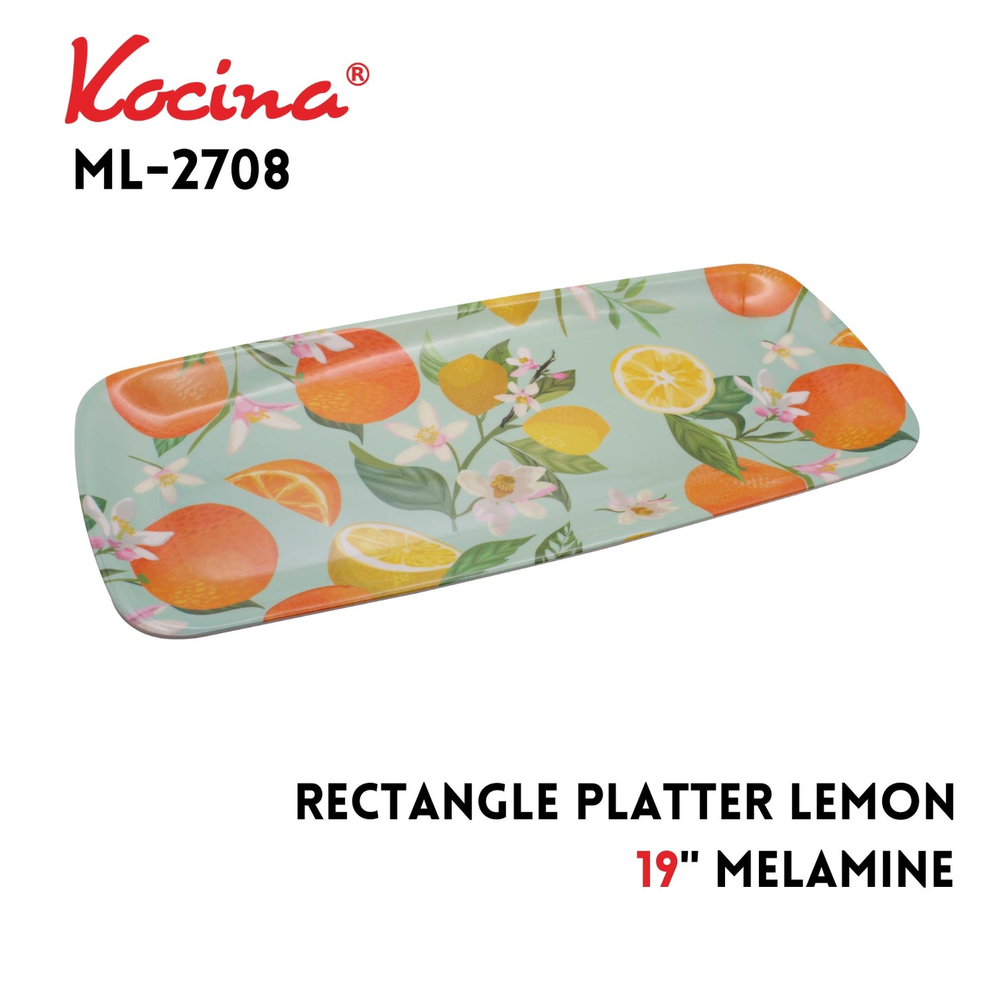 19" Rectangle Platter Lemon