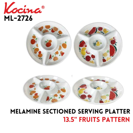 13.5"Sectioned Serving Platter Melamine,330g