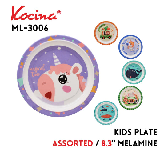 Kids Plate Round Assorted