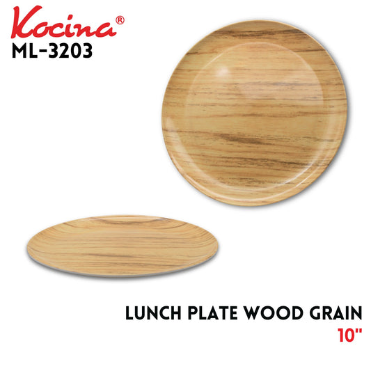 10"Dinner Plate  Wood Grain