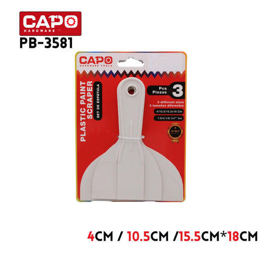 3pcs Spachtel Set, PP,  4cm/10.5cm/15.5cm x 18cm, 85g/Set