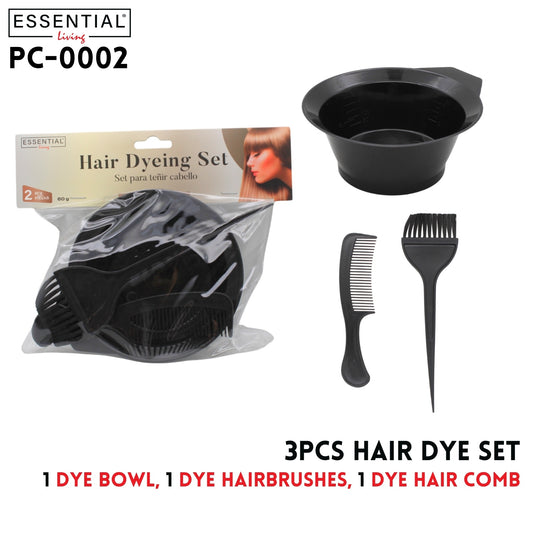 2pcs Hair Dye Set Black, Blister card packing