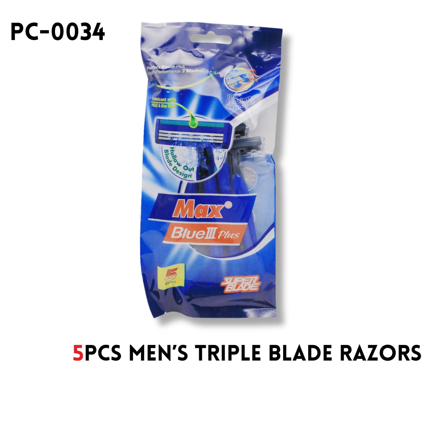 5PCS Triple Blade Razors 1.6"x4.5"