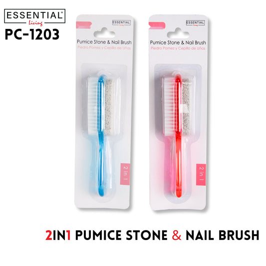 2 In 1 Pumice Stone & Nail Brush