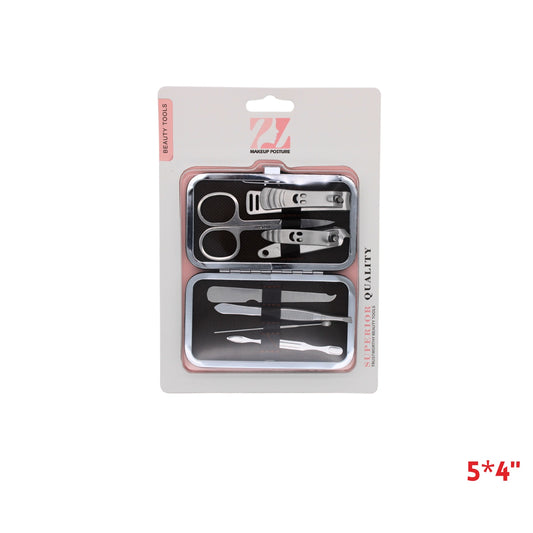 7pcs Manicure Set 5"x4", Stainless Steel