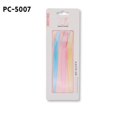 3pcs Eyebrow Razor 6", Stainless Steel