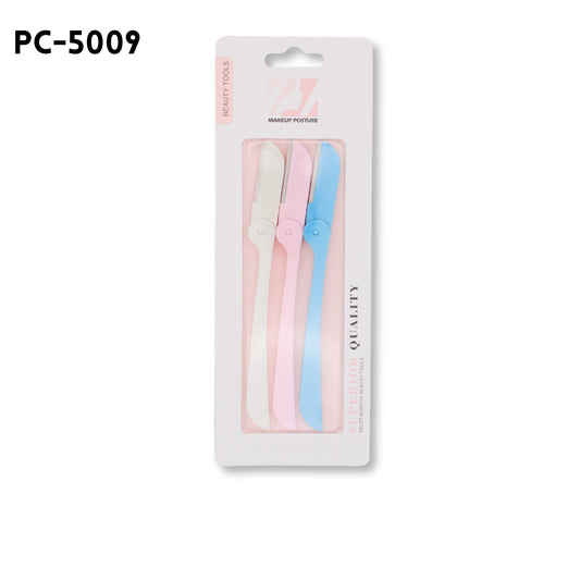 3pcs Folding Eyebrow Razor 6??, Stainless Steel+ABS
