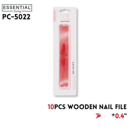 10pcs Wooden Nail File, 7"x0.7"x0.04"