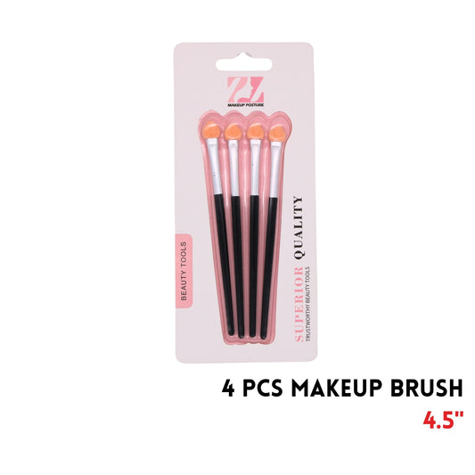 4pcs Makeup Brush, 4.5", Plastic+Latex