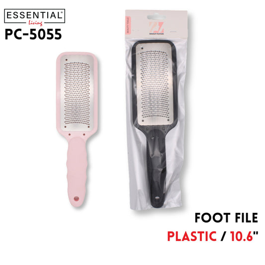 Foot File, 10.6", Plastic+Sandpaper, 3 Clrs Asstd