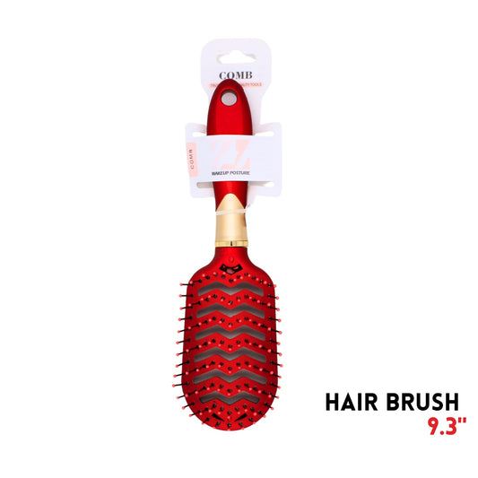 Hair Brush, 9.3", ABS, Red