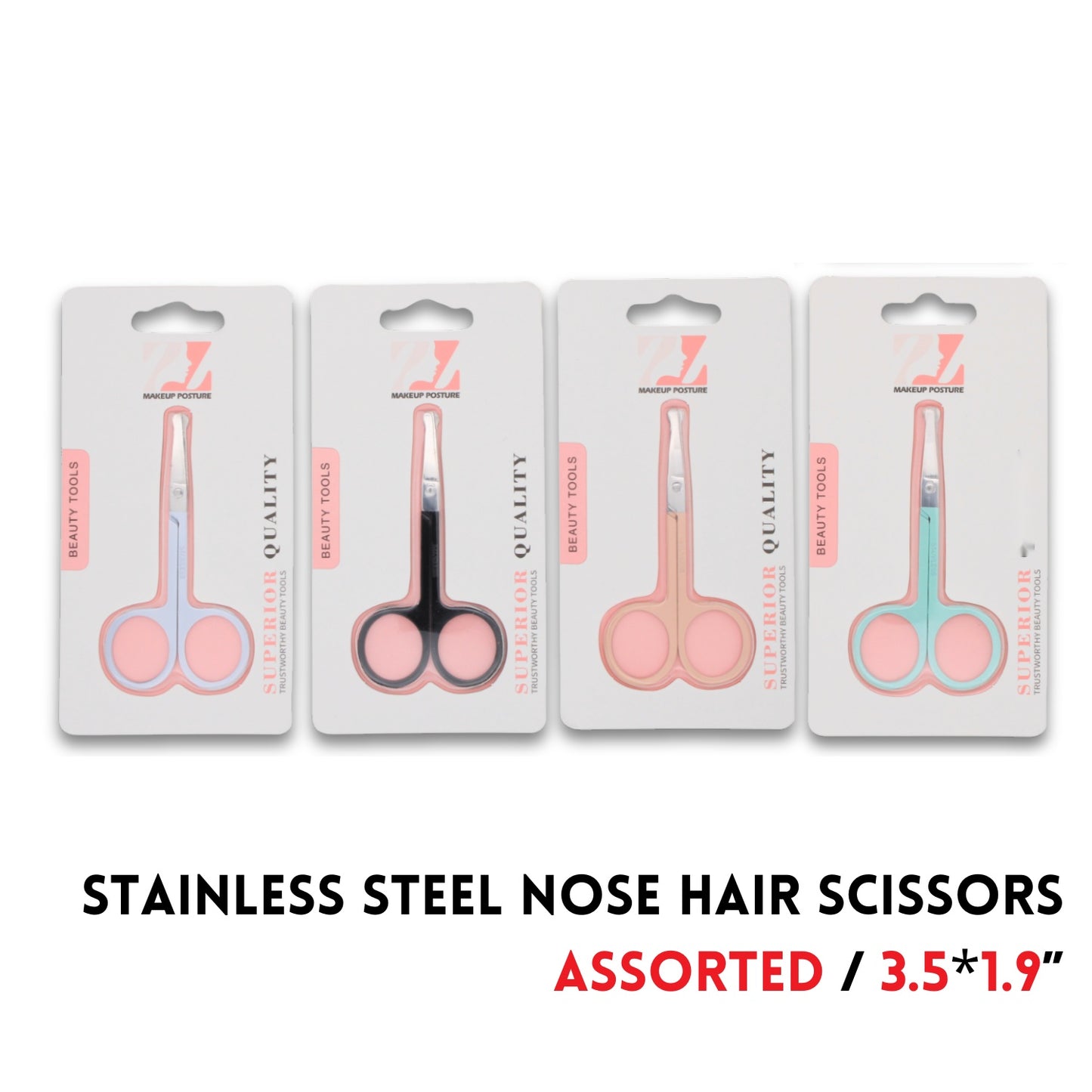 Nose Hair Scissors,stainless steel,3.5"X1.9"