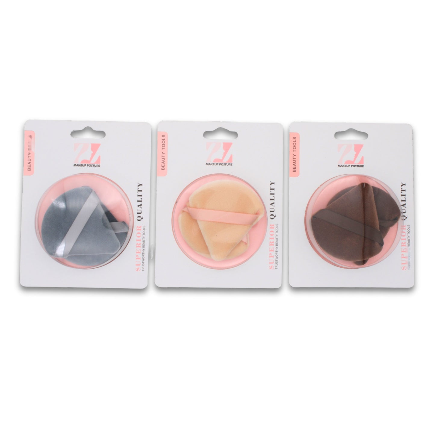 2pcs Triangle Powder Puff,sponge,5 colors