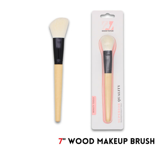 Makeup Brush,wood,7"
