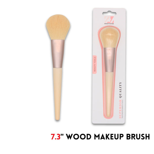Makeup Brush,wood,7.3"