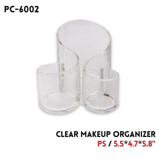 Clear Makeup Organizer, Clear PS, 5.5"x4.7"x5.8"