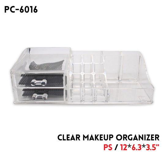Clear Makeup Organizer, PS, 12"x6.3"x3.5"