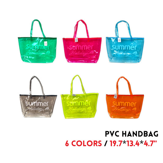 PVC Handbag 19.7"x13.4"x4.7, PVC, 6 colors