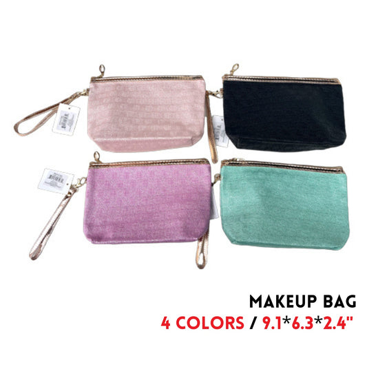 Makeup Bag, 9.1"x6.3"x2.4", PU,4 colors
