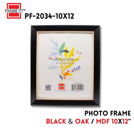 MDF Photo Frame 10X12" Black & Oak