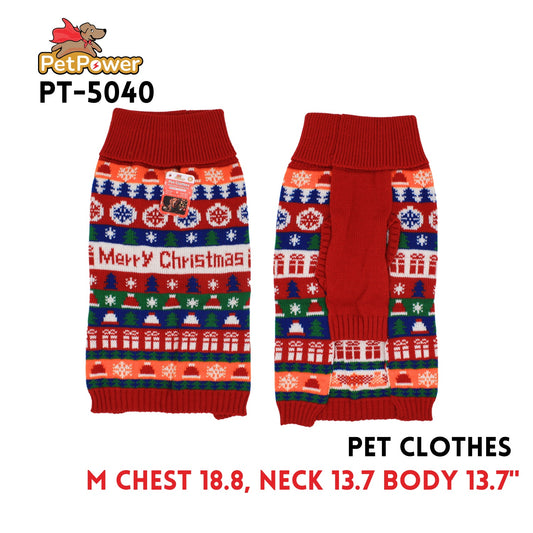 Pet Clothes M, Acrylic,Chest18.8" neck13.7" Body Leghth13.7"