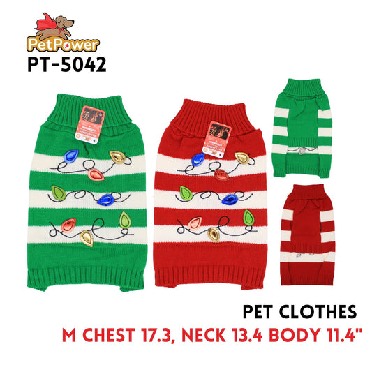 Pet Clothes M, Acrylic,Chest17.3" neck13.4" Body Leghth11.4"