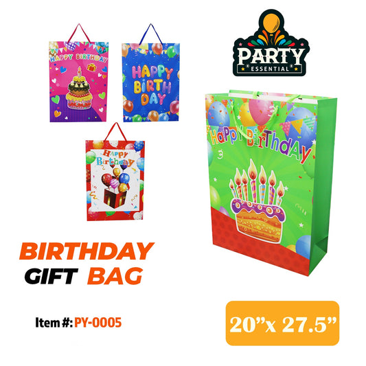 20"x27.5X 8" Birthday Gift Bag
