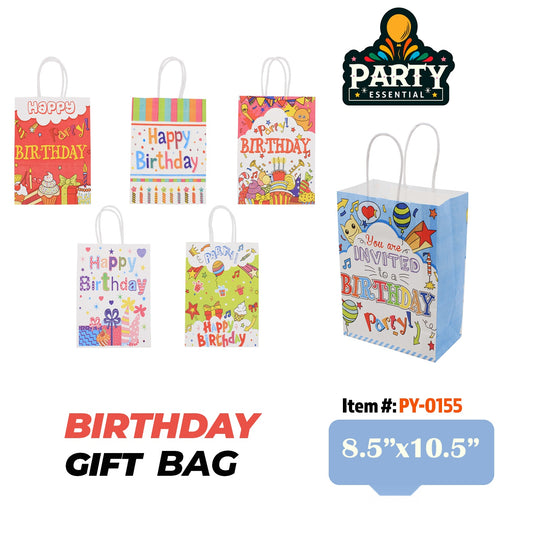 8.5"x10.5"X 4 Birthday Gift Bag