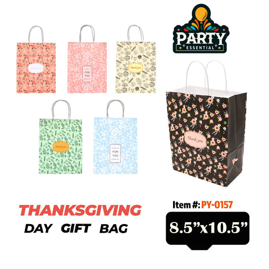 8.5"x10.5"X4" Thanksgiving Day Gift Bag