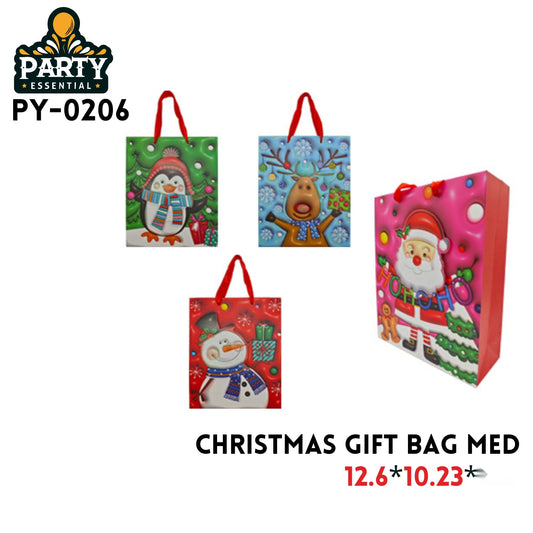 Christmas Gift Bag MED 12.6"x10.23"x4"