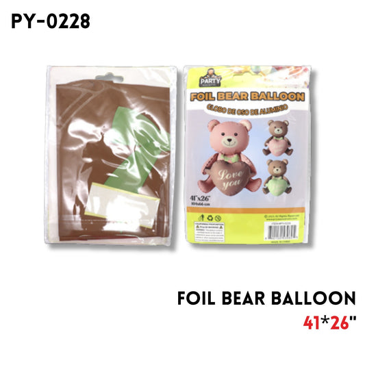 Foil Bear Balloon 41"x26"