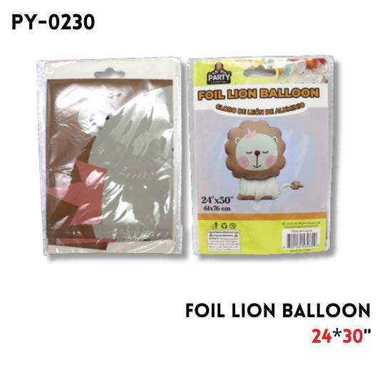 Foil Lion Balloon 24"x30"