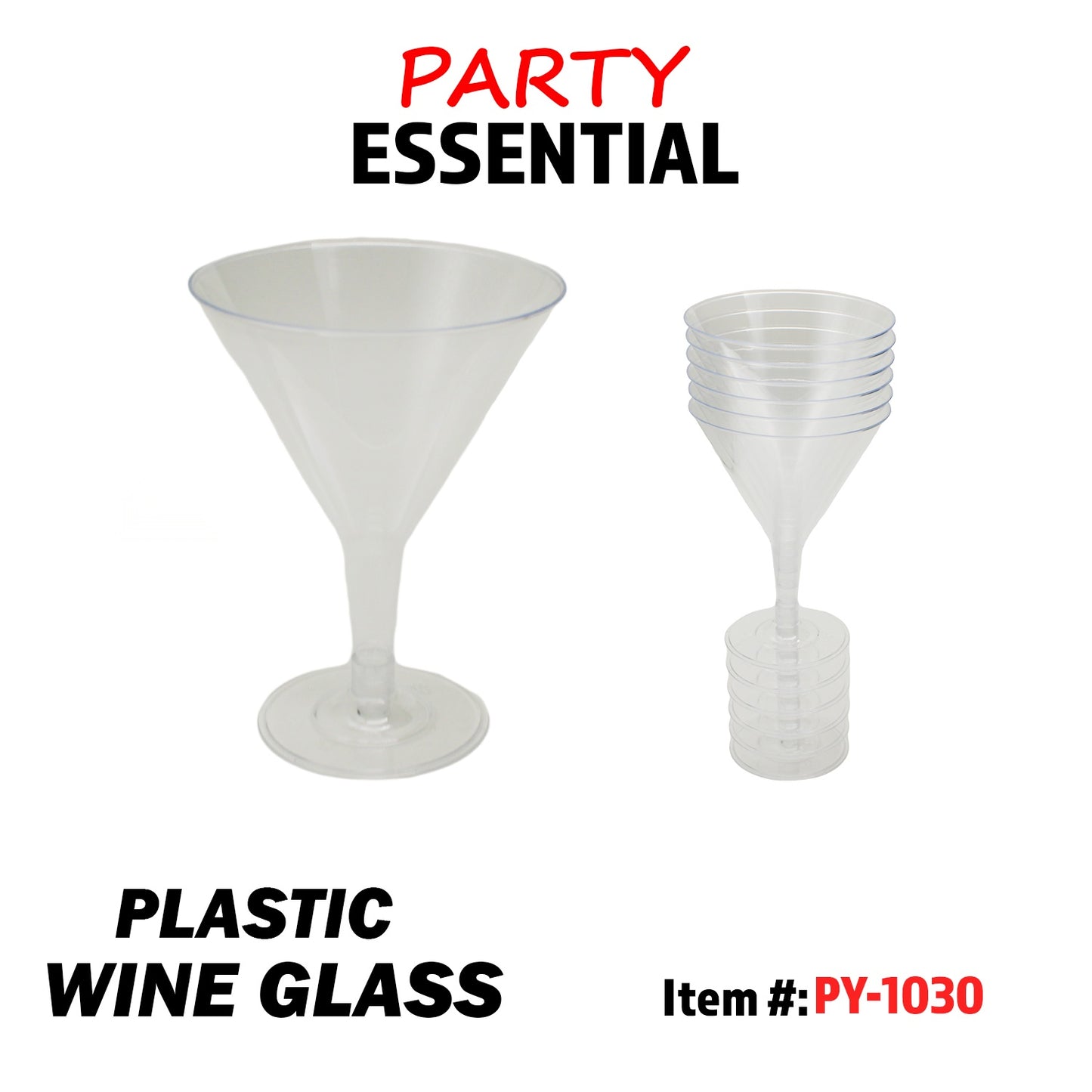 6pcs Plastic Wine Glass