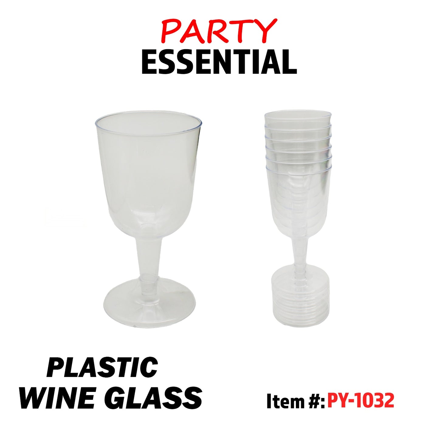 6pcs Plastic Wine Glass